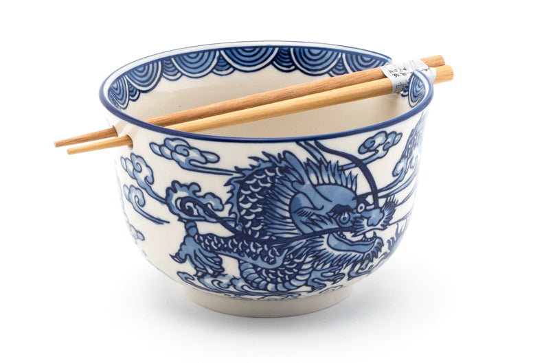 6" CERAMIC BOWL W/CHOPSTICKS