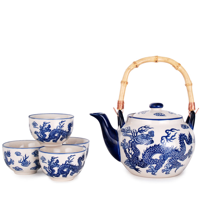 25oz. TEA SET W/ WOODEN HANDLE & STAINLESS STEEL MESH STRAINER