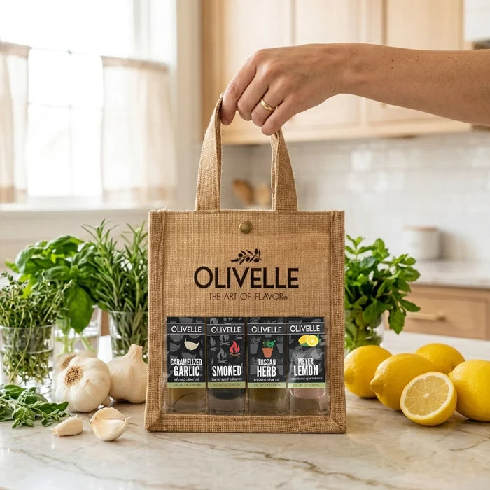 Olivelle Jute Gift Tote 4 pack 100ml