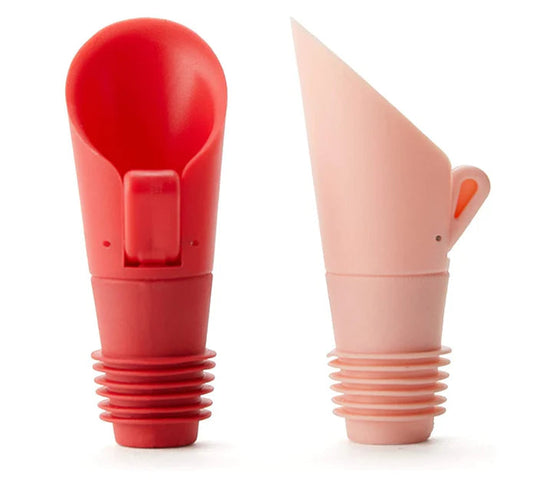 Rabbit Flipper Wine Pourer/Stoppers 2Pk Assorted Colors
