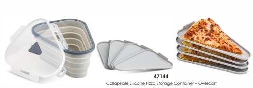 COLLAPSIBLE SILICONE PIZZA STORAGE CONTAINER