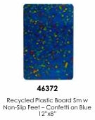 UPCYCLED PLASTIC CUTTING BOARD SM W/ NON-SLIP GRIPS