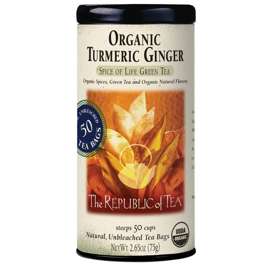 40355 ORGANIC TUMERIC GINGER GREEN TEA TIN