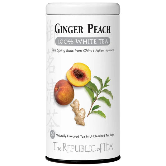 GINGER PEACH 100% WHITE TEA 50 BAGS
