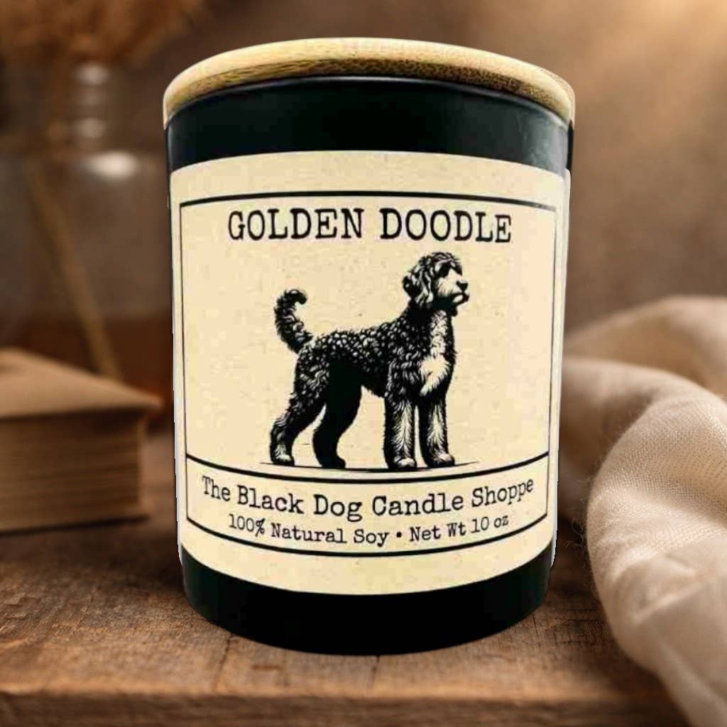 Golden Doodle Dog Breed Candle : Bourbon Butterscotch