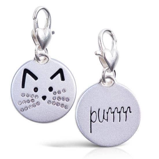 Purrr Cat “pet”- Silver 1-tone Medallion