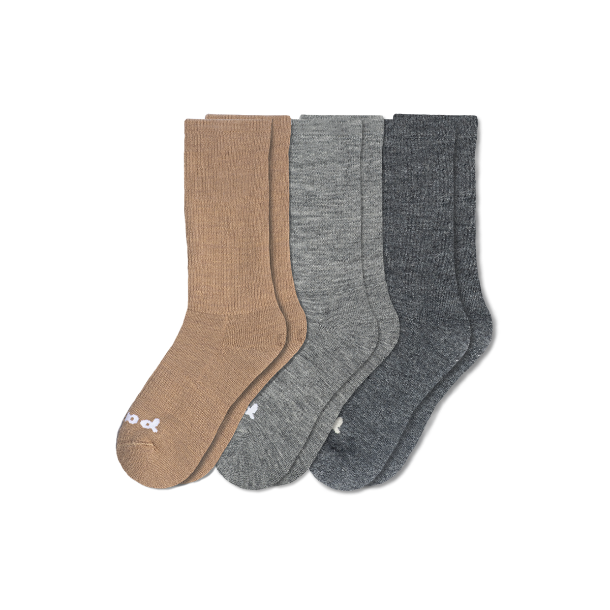 3 Pack - Women's Crew Pacas Socks: Medium / Large (US: 8.5 - 11.5+) / Multi-Stripe/Gray & SOLID/Teal & VARIEGATED STRIPE/ Chambray/ Treetop