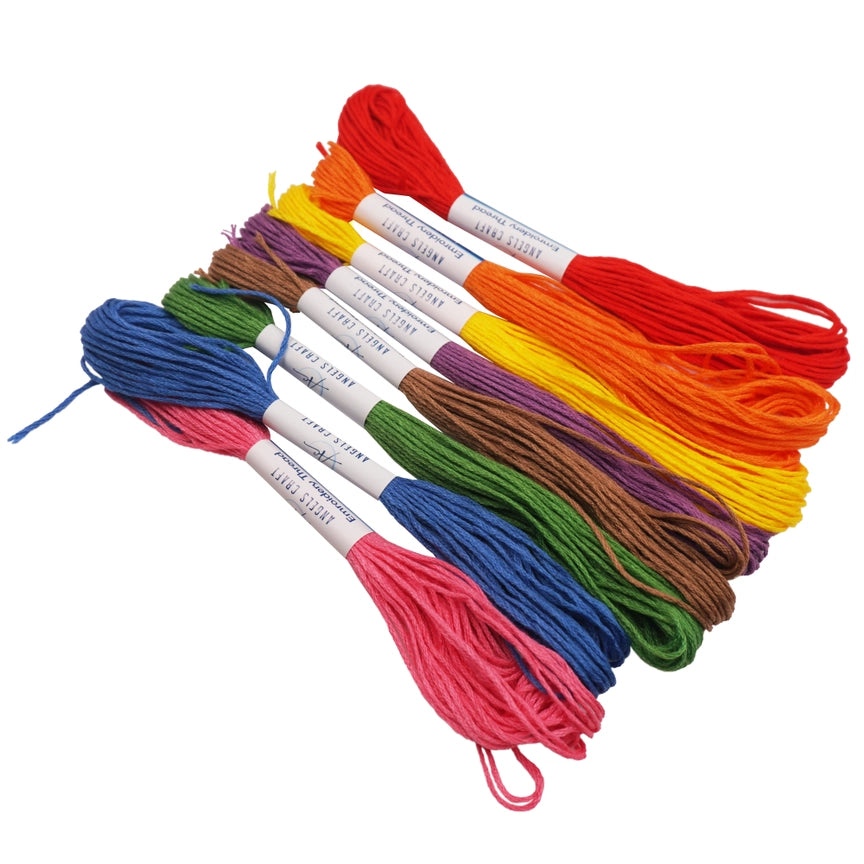 ET-002 Embroidery Thread, 8-ct Asstd - Primary Colors