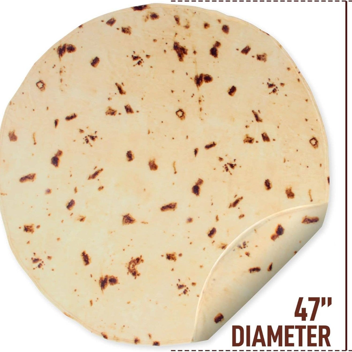 Z-BRRT-BLNKT-71-INCHS Burrito Blanket Flour Tortilla Design: 71 inches