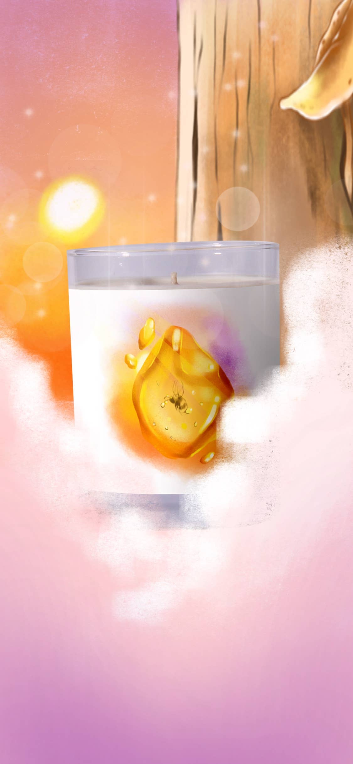 Golden Amber - Just Bee Candles: 7 oz (up to 40 hrs of clean burning)
