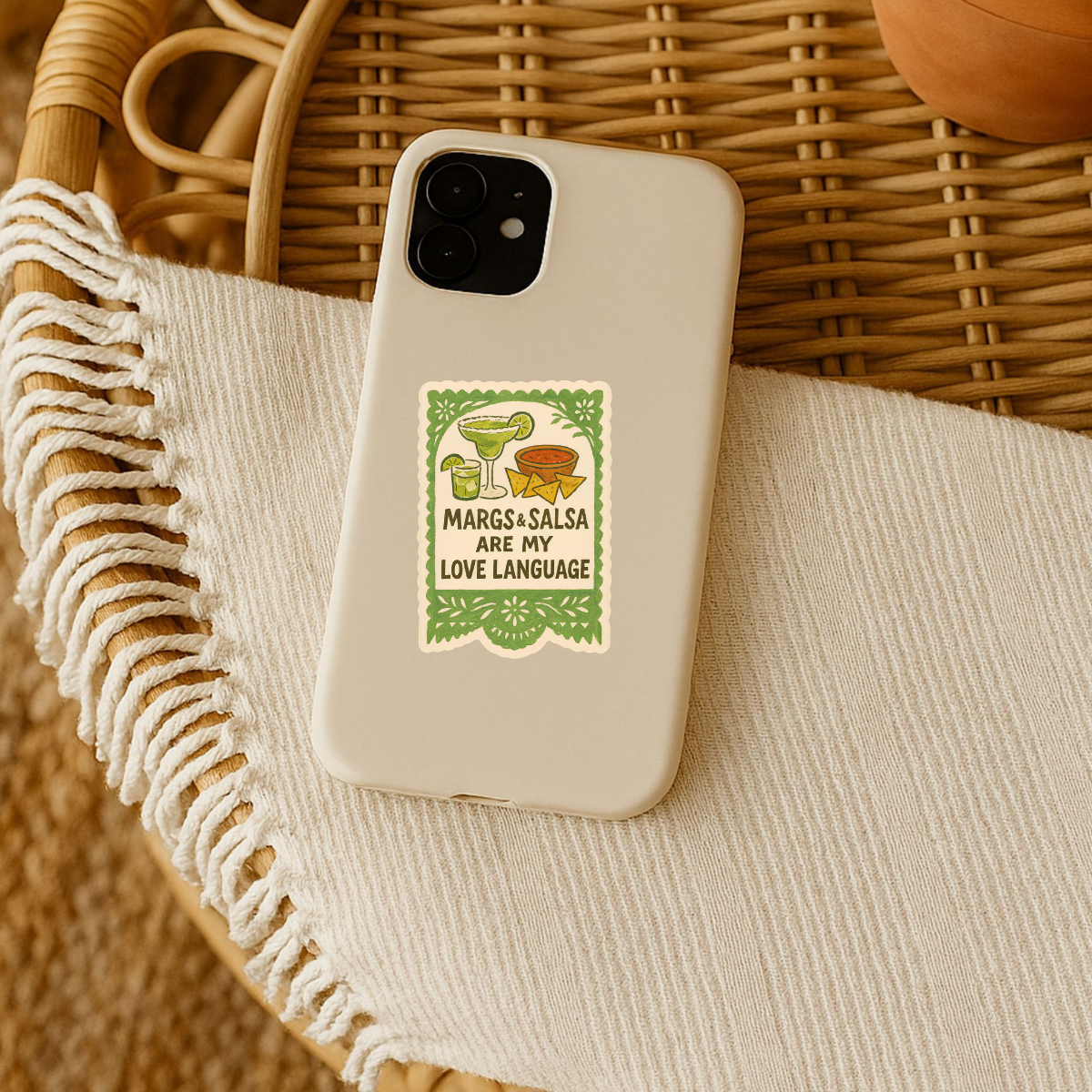 Margs and Salsa Are My Love Language Sticker, Food Decal