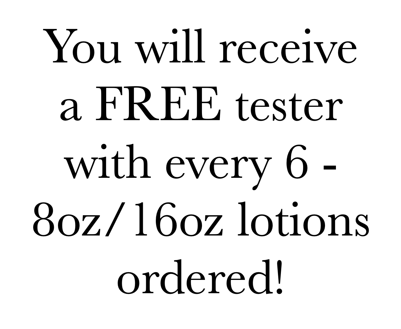 Testers for 8oz/16oz Hand Cream/Lotion: Bamboo Lotus
