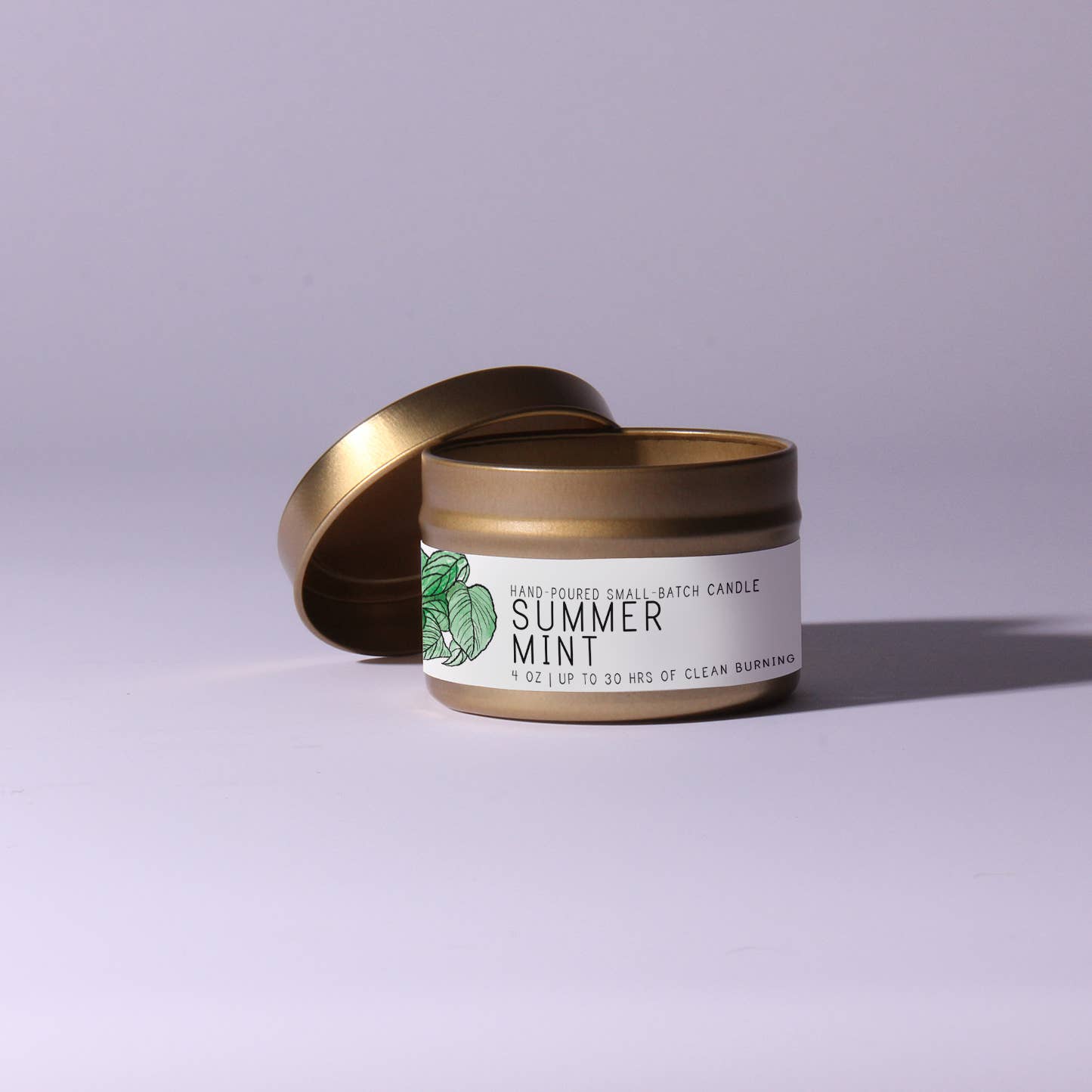 Summer Mint - Just Bee Candles: 7 oz (up to 40 hrs of clean burning)