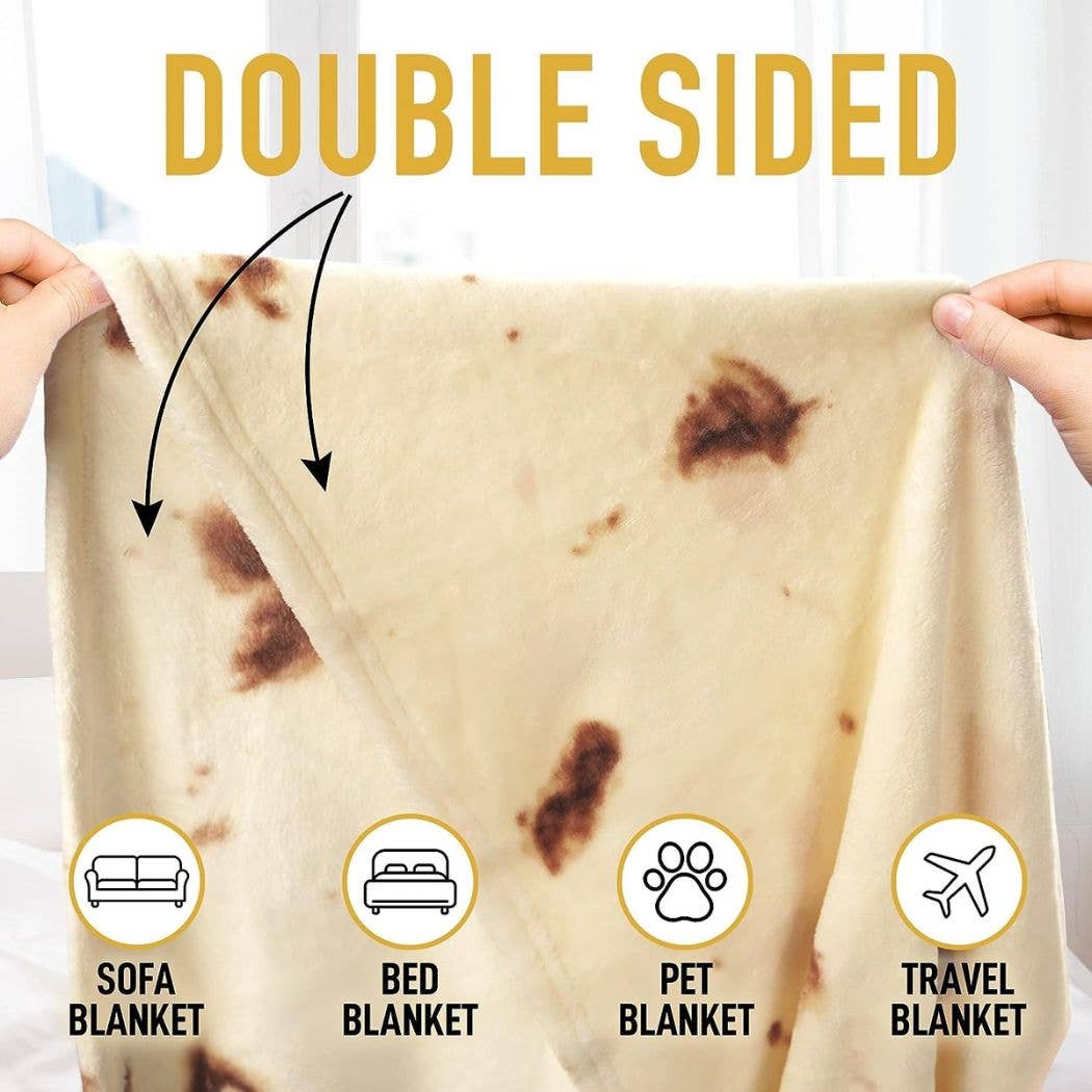Z-BRRT-BLNKT-71-INCHS Burrito Blanket Flour Tortilla Design: 71 inches