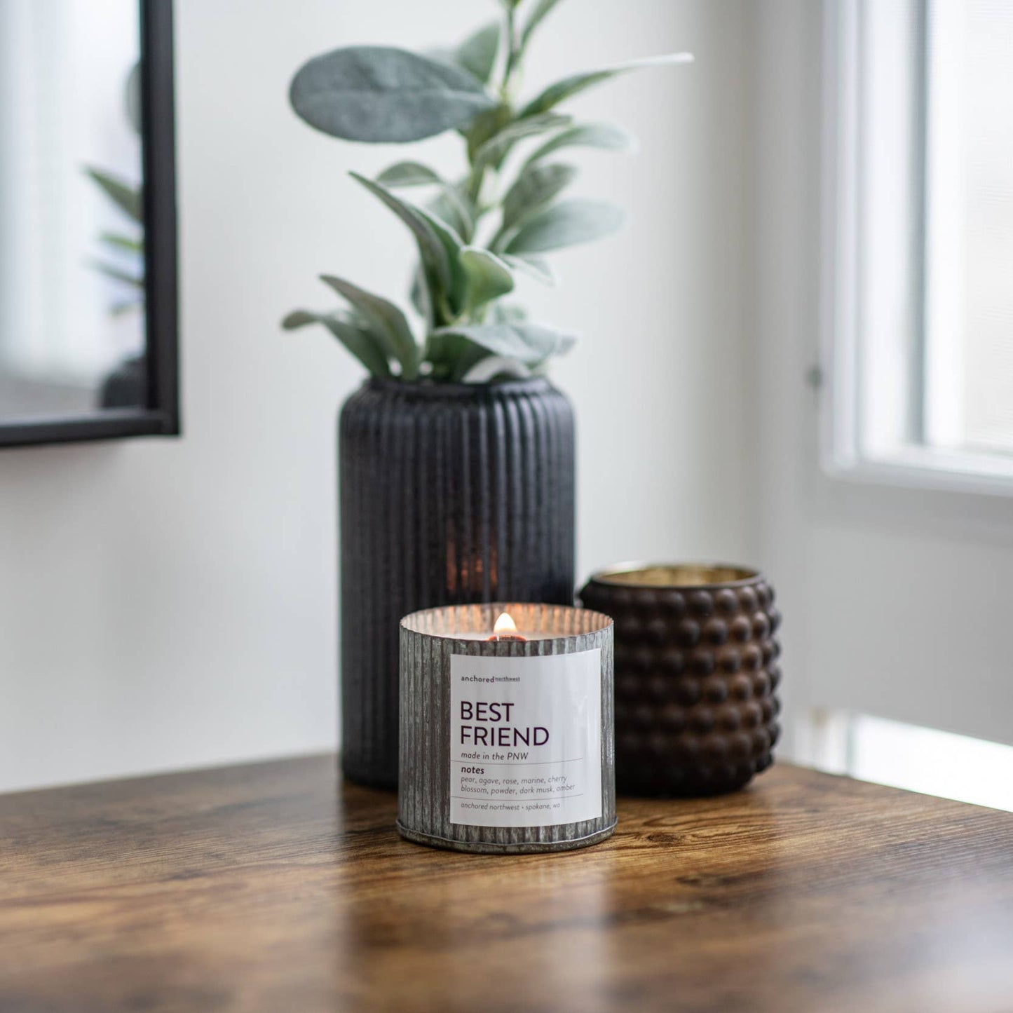 Boyfriend Wood Wick Rustic Farmhouse Soy Candle: 10oz