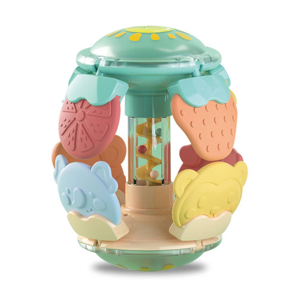 Baby Rattle Toys Food Grade Silicone Teether Hand Grab: Color-B / One Size