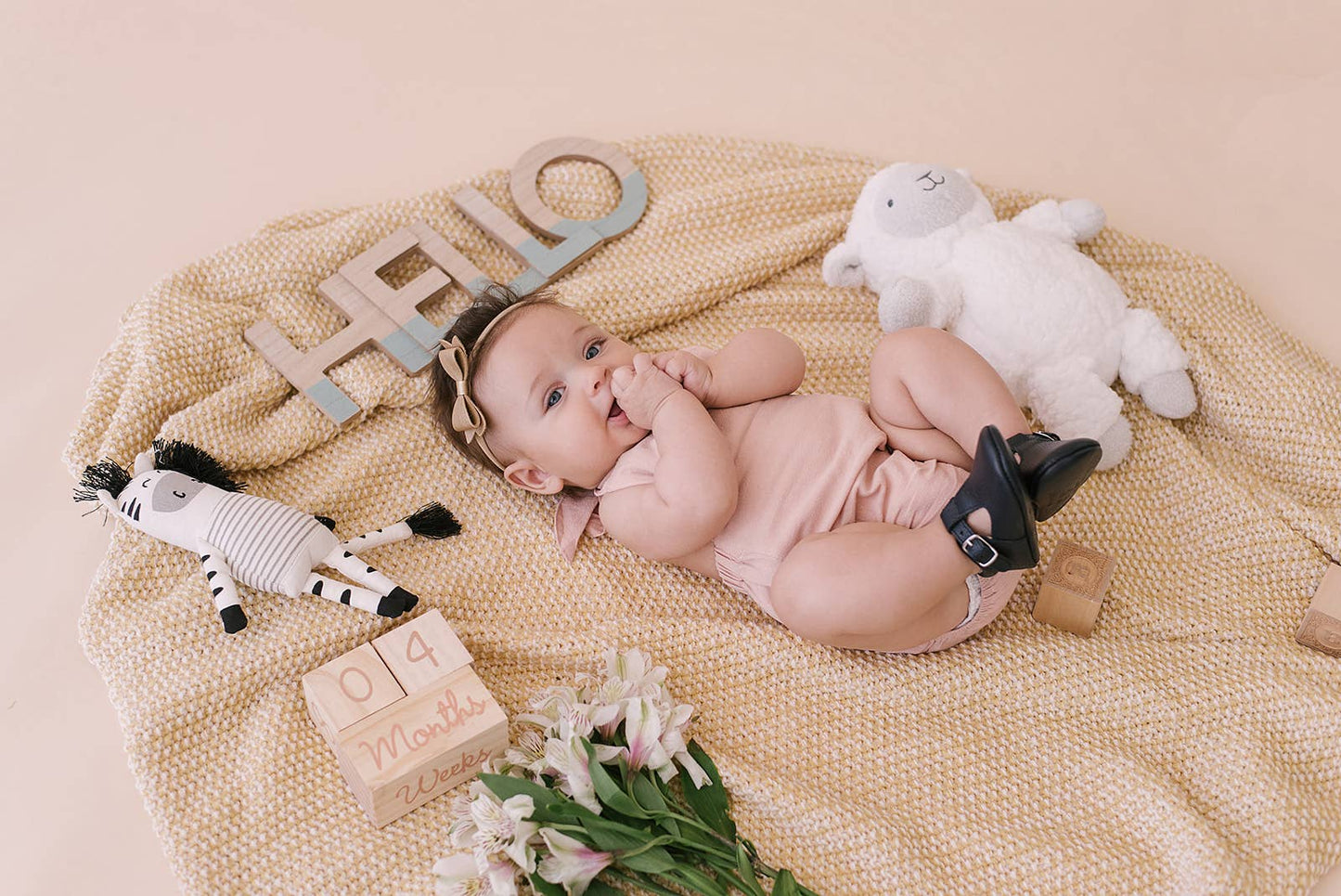 Blush Summer Baby Romper: 0-3m