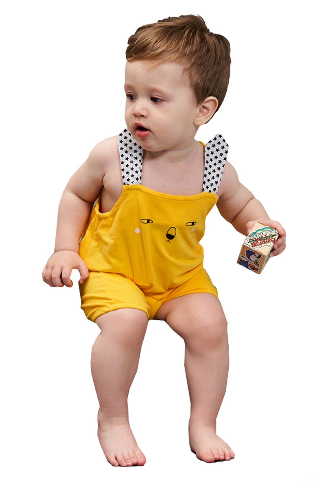 Yellow Cute Animal Baby Jumpsuit: 6-12 Months