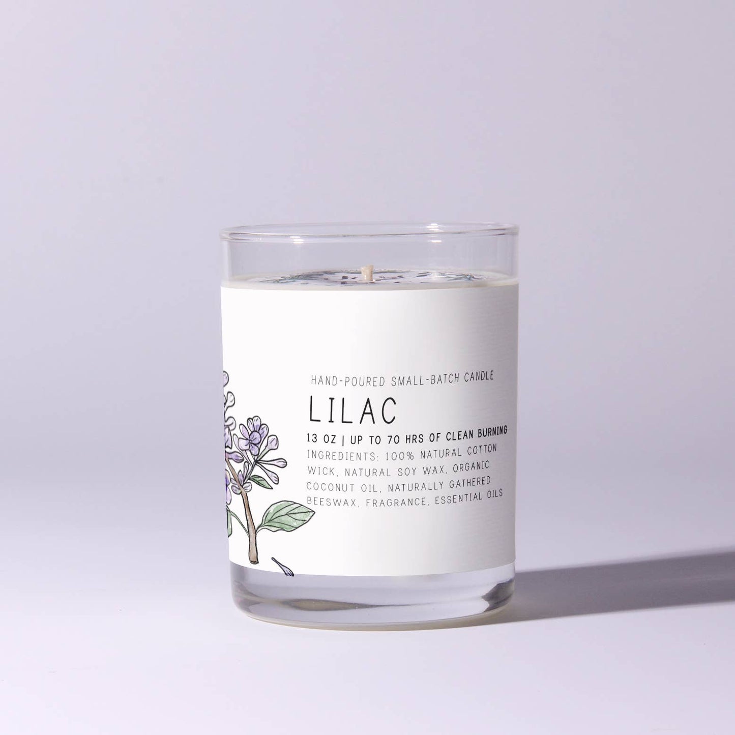 Lilac - Just Bee Candles: 3.5 oz tin (up to 20 hrs of clean burning)