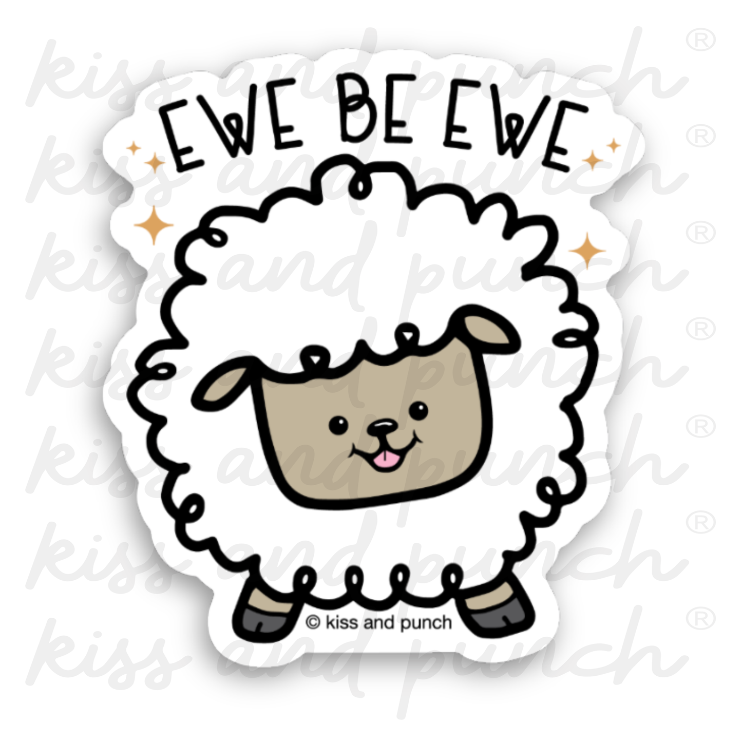 NEW! Punny Cute Ewe Be Ewe Sheep Diecut Vinyl Sticker