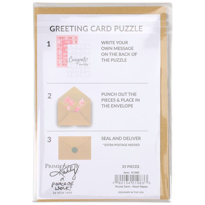You Make My Heart Happy Puzzle Card
