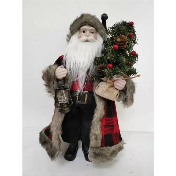 SANTA BUFFALO PLAID 18IN