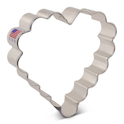 Scalloped Heart Cookie Cutter, 4"