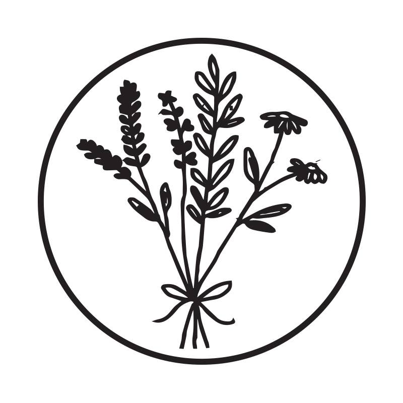 Brass Wax Seal Dies - no handle: Wildflowers