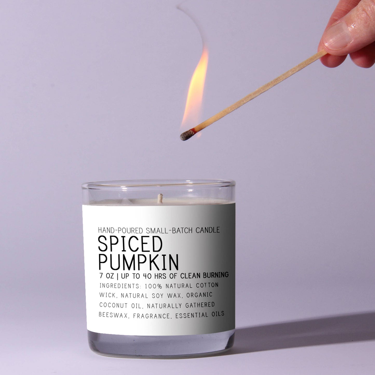 Spiced Pumpkin - Just Bee Candles: 13 oz (up to 70 hrs of clean burning)