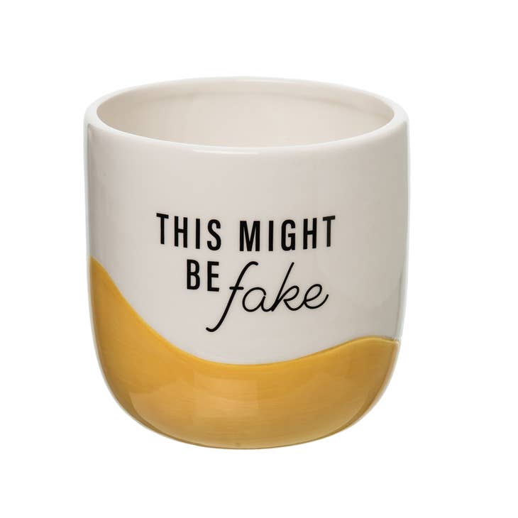 "FAKE" CERAMIC PLANTER