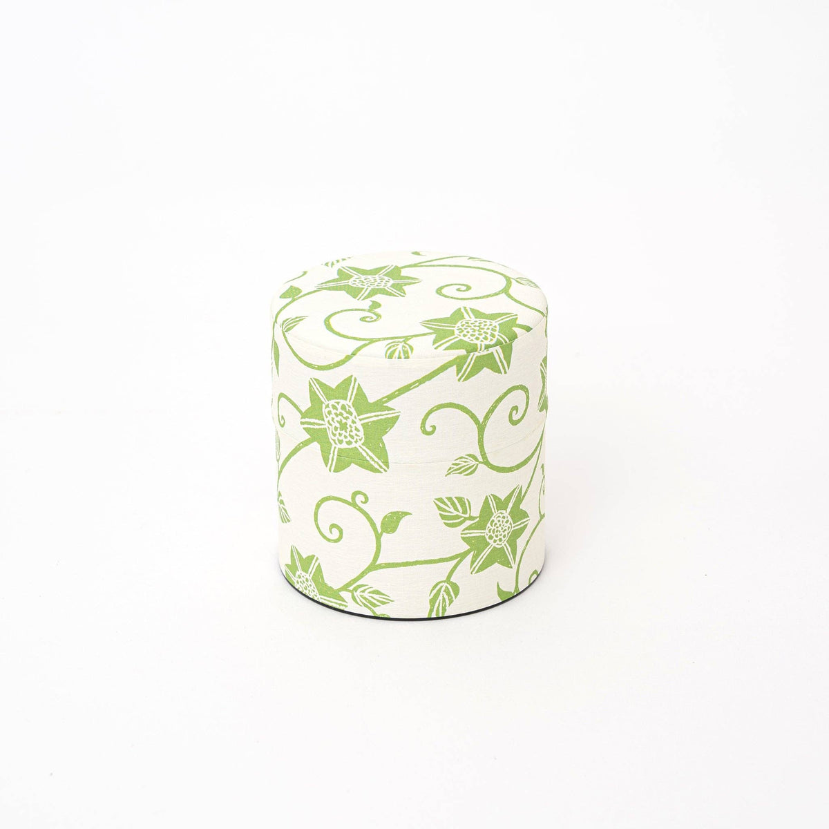 Washi Tea Canister - 5 Patterns: Yellow - Chrysanthemum