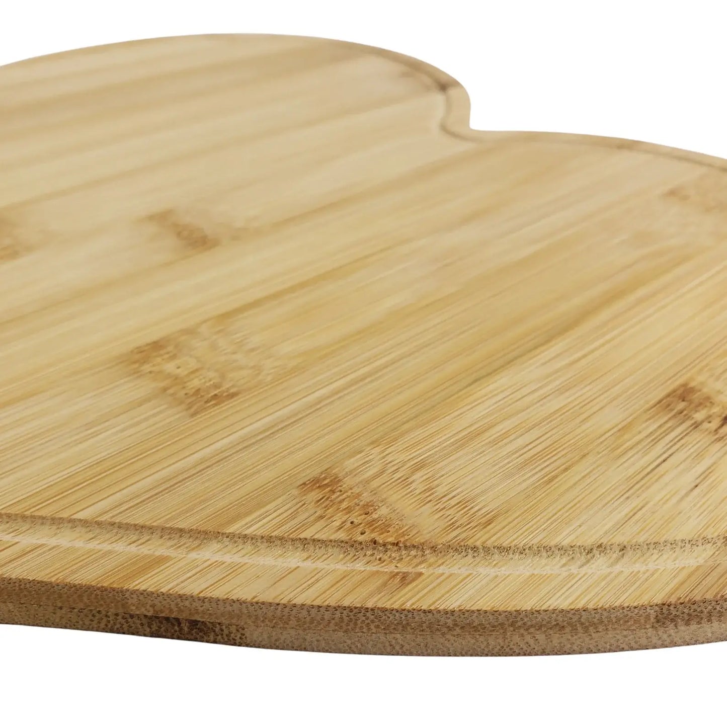 (Set of 12) Heart Shape Bulk Plain Bamboo Cutting Boards: 8"