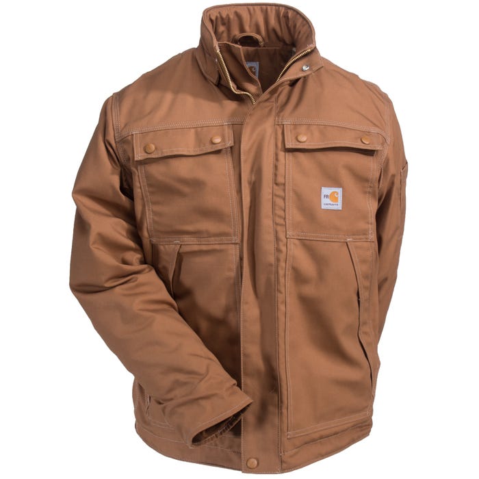 Carhartt Coats: Men's Brown 102182 211 FR Full Swing Quick Duck Coat