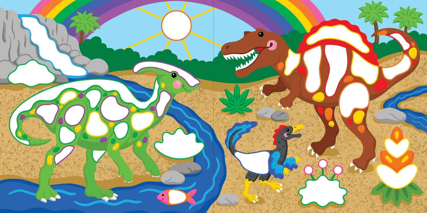 Color-By-Dots Sticker Book - Dinosaurs