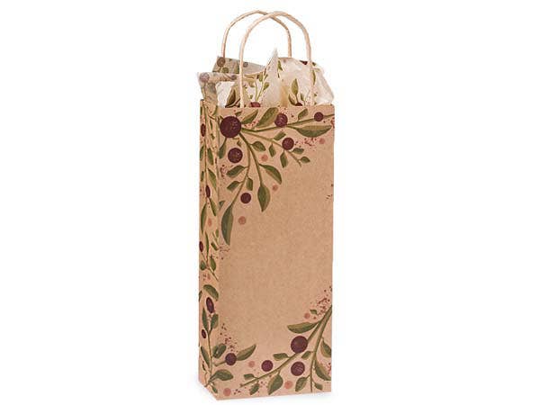Tuscan Harvest Kraft Paper Retail Gift Bags: 25 Pack / Filly 13x7x13"