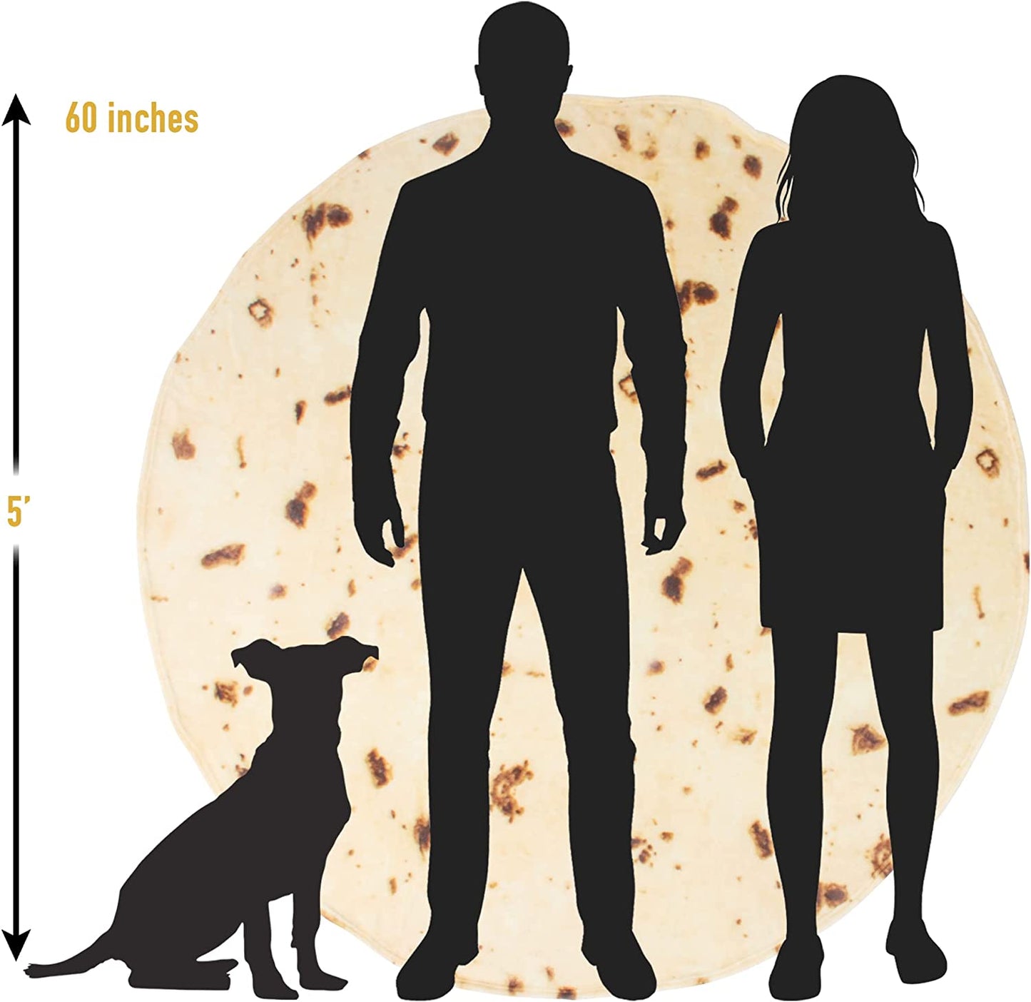 Z-BRRT-BLNKT-71-INCHS Burrito Blanket Flour Tortilla Design: 71 inches