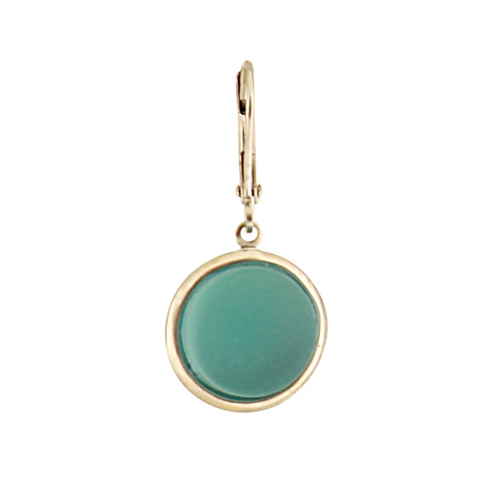 Sea Glass Dangle Earring: D