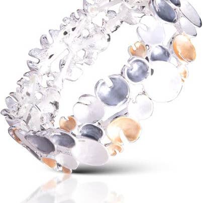 TRI DISC COLORED STRETCH BRACELET