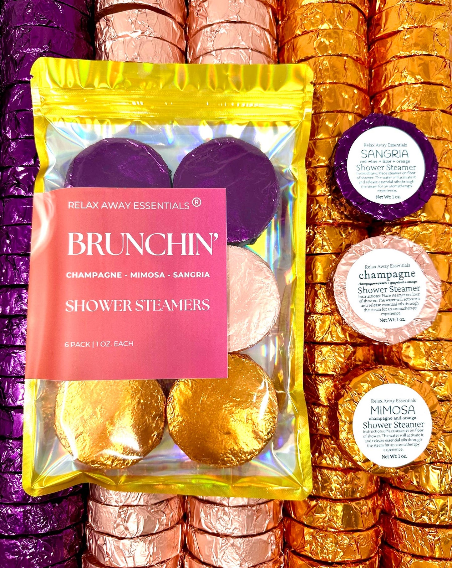 Shower Steamers - Brunchin' 6 Pack - Made in USA - Spa
