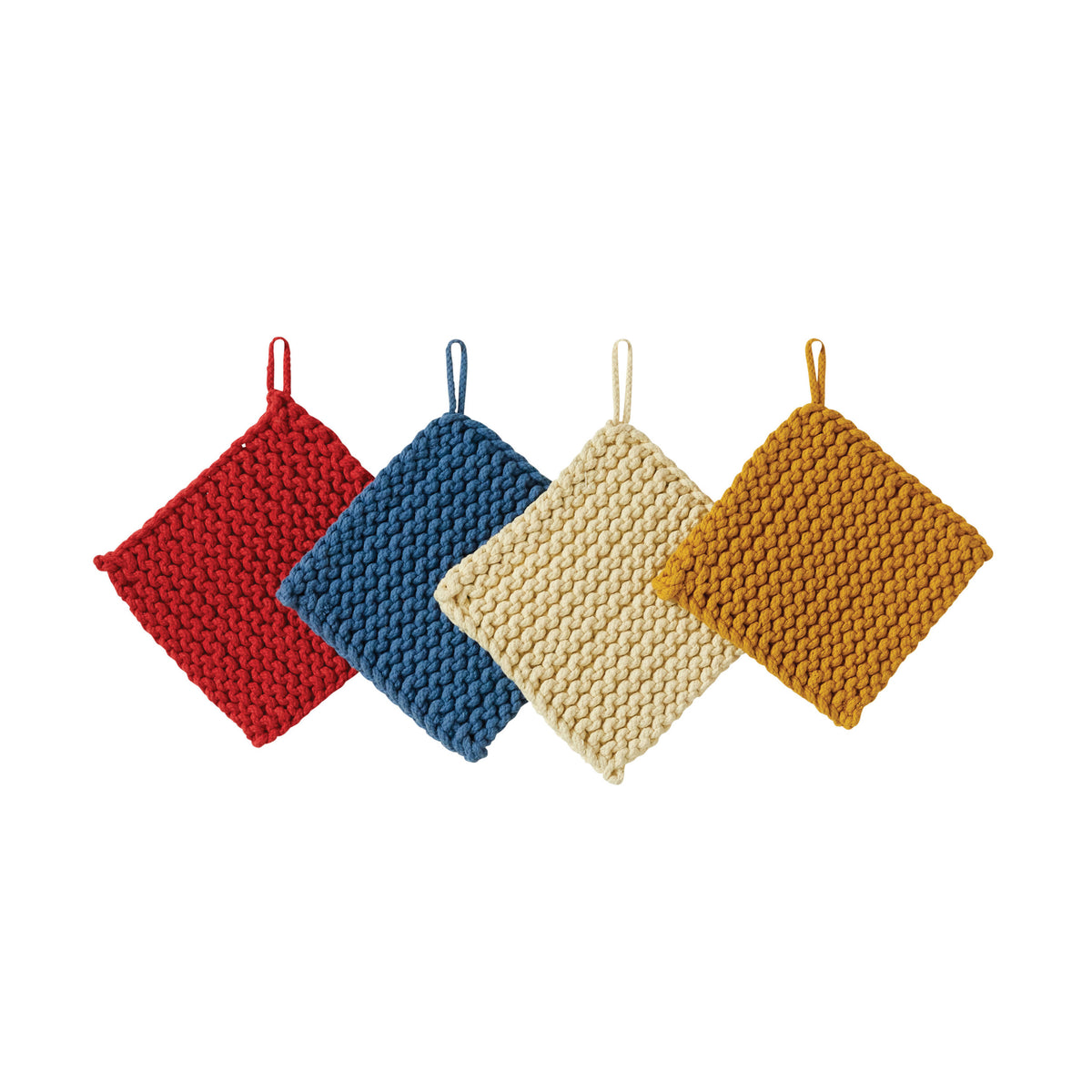 Cotton Crocheted Pot Holder - Assortment Colors