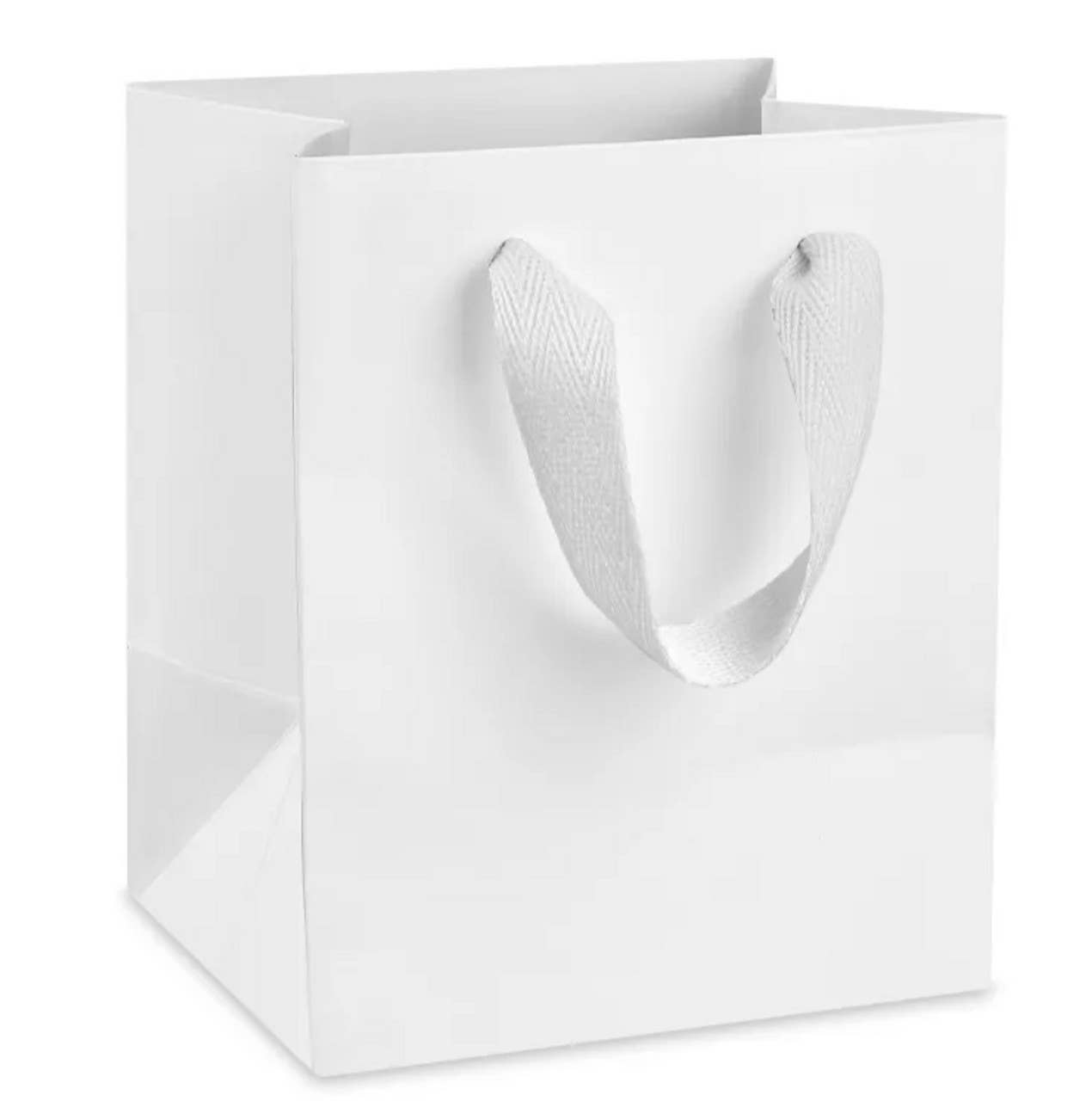 Euro Tote Retail Paper Shopper Shopping Bag 5"W x 2"D x 6"H: Kraft