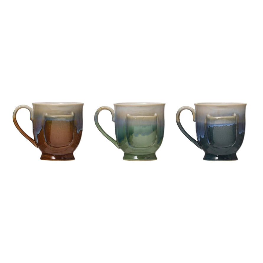 STONEWEAR MUG WITH TEA BAG HOLDER, 3 COLORS