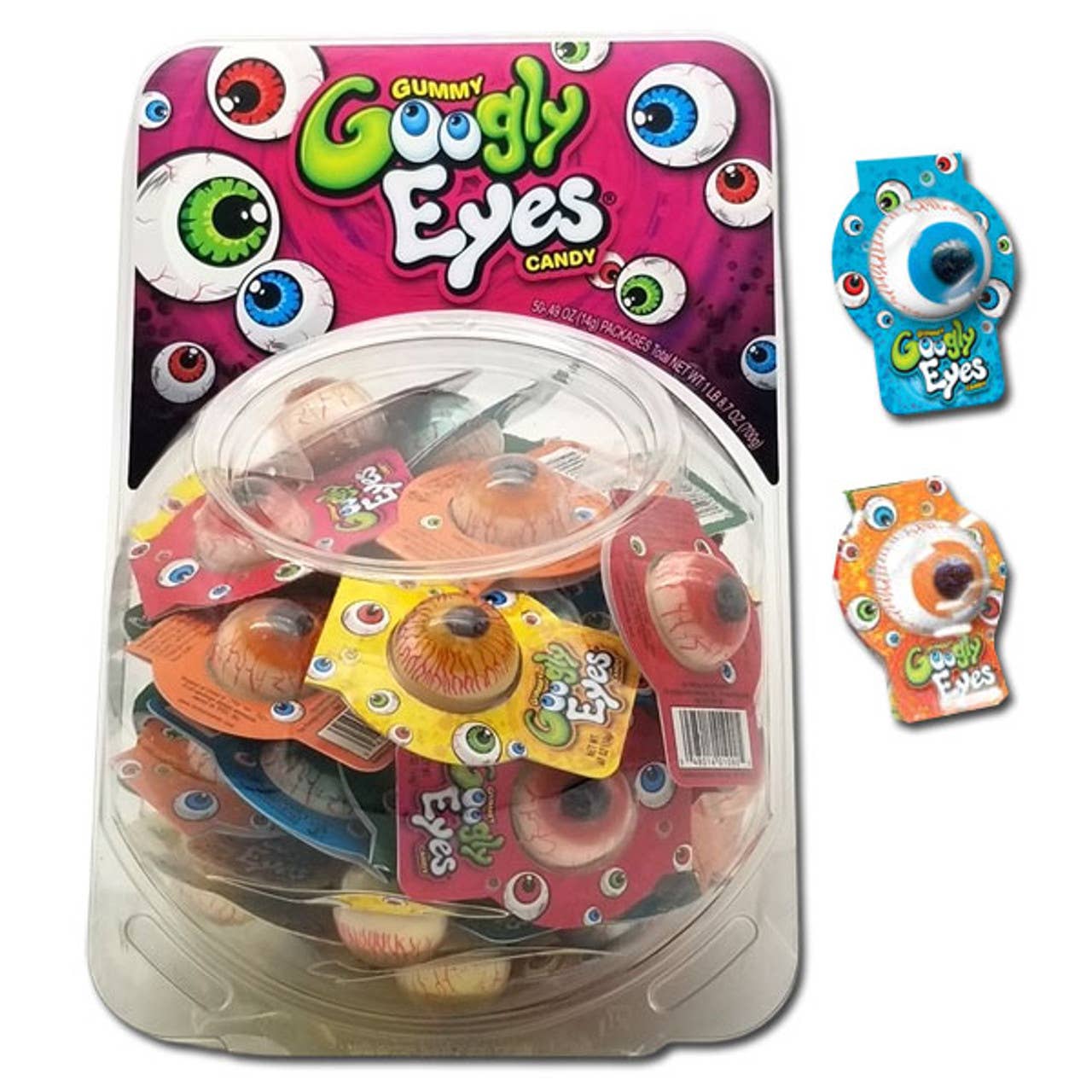 Gummy Googly Eyes Candy, 50ct Jar