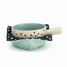 SOUP CROCK & BOWL COZY FLORAL BLUE