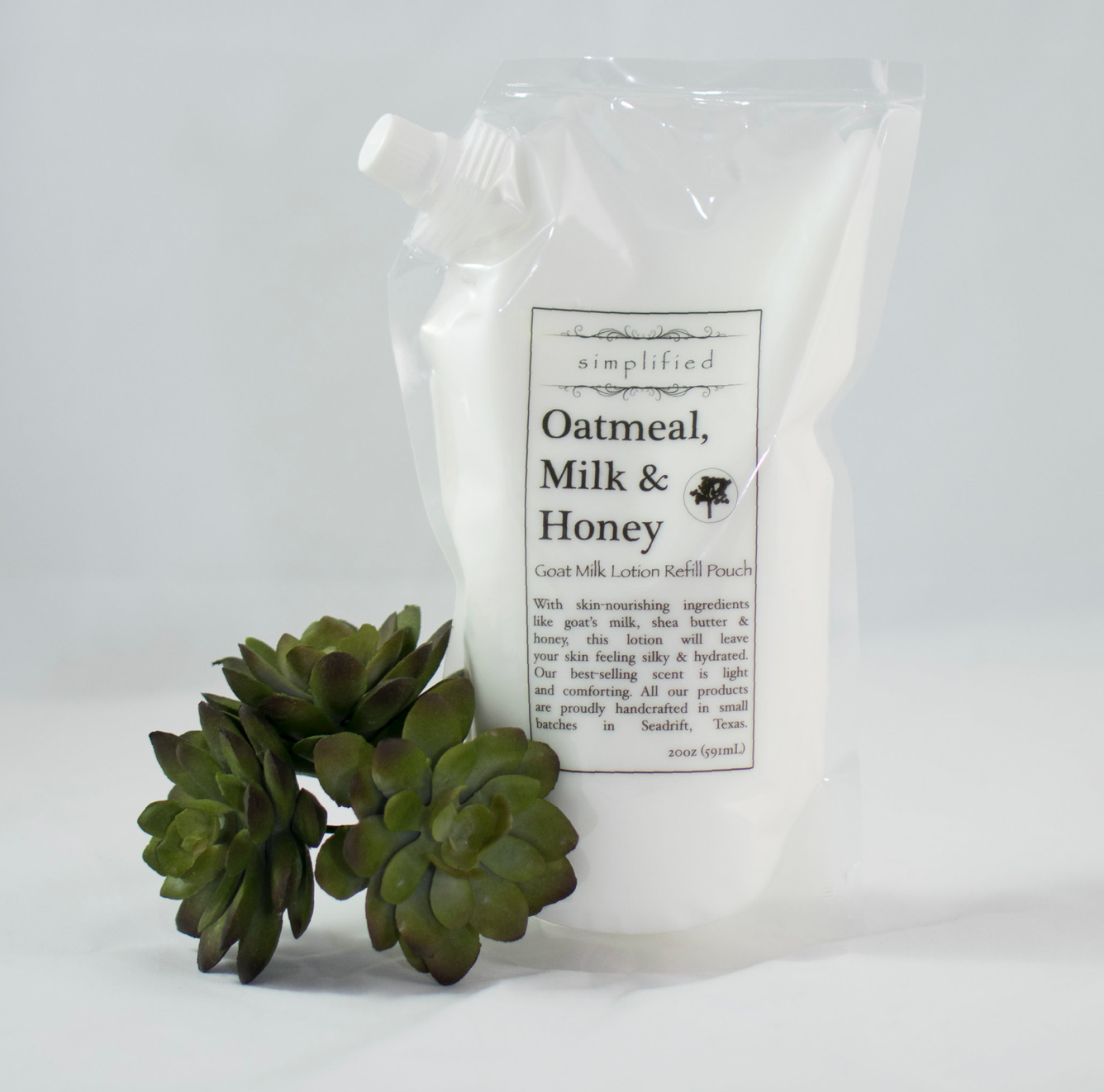 20oz Goat Milk Lotion Refill Bag: Bamboo Lotus