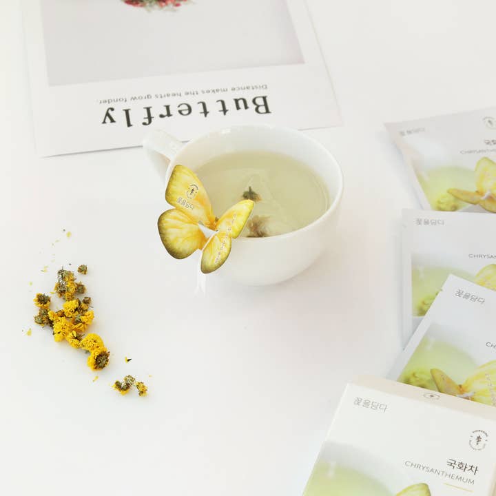 Butterfly Flower Tea Bag 3 Kinds Gift Set - Yellow