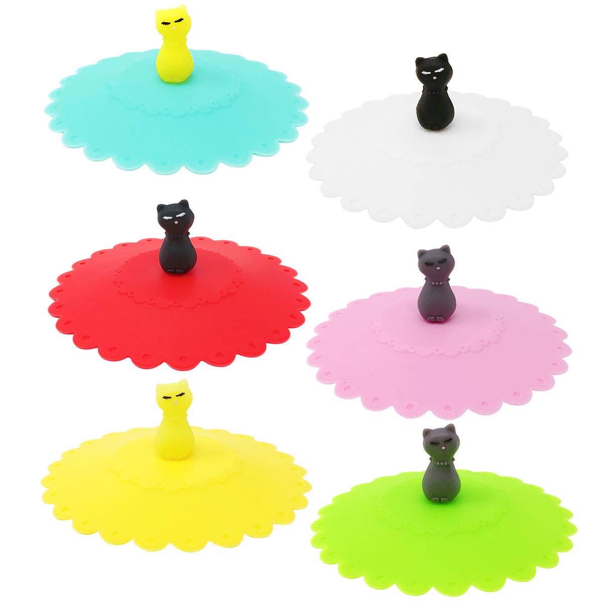 Wrapables Silicone Cup Lids: Cats