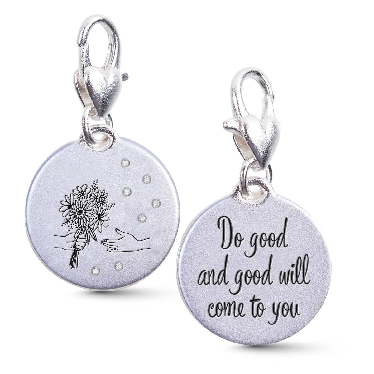 Silver 1 Tone Medallion Flowers Do Good