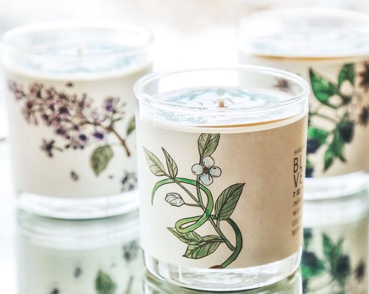 Black Tea Vetiver - Just Bee Candles: 7 oz (up to 40 hrs of clean burning)