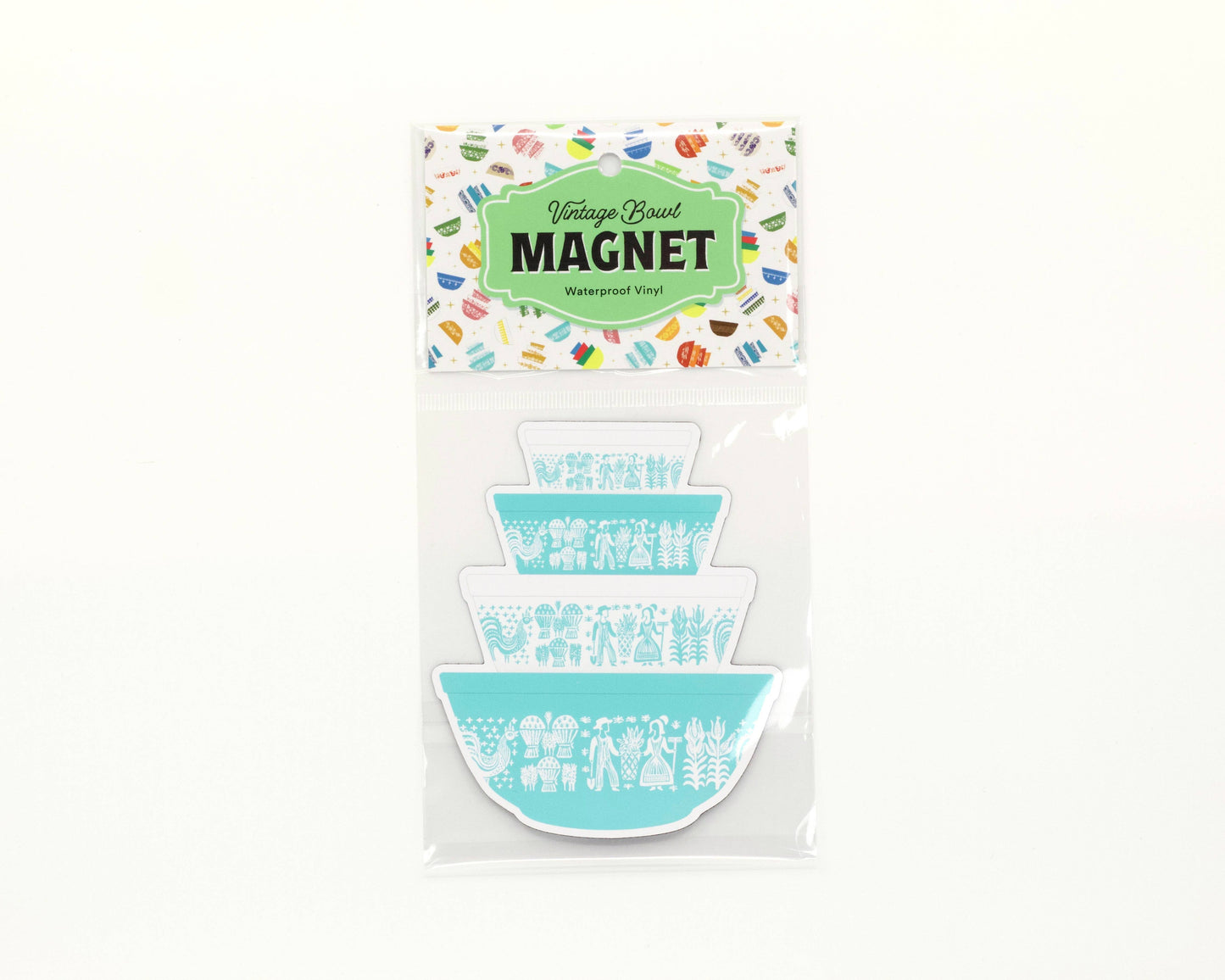 Pyrex-Inspired Bowl Stack Magnet – Retro Fridge Decor: Homestead